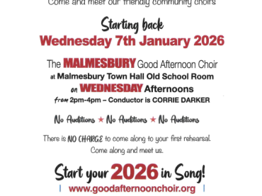 Do you Love to Sing? Come and meet our Malmesbury Good Afternoon Choir